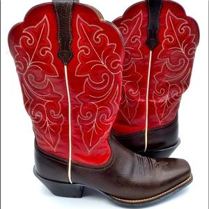 Women’s Ariat Red & Brown Western Cowgirl Boots